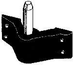 Spiegelzapfen-Beschlag für Ruderanlage ab 1997